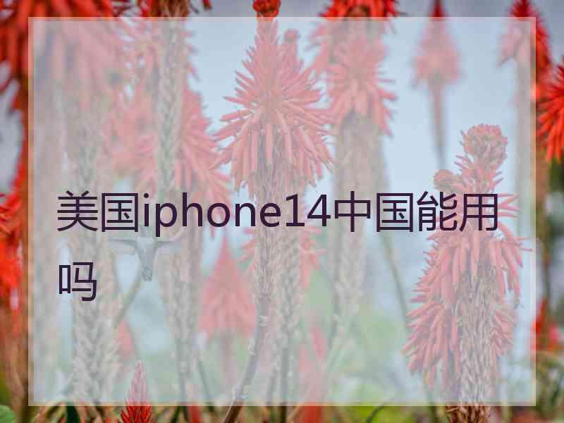 美国iphone14中国能用吗