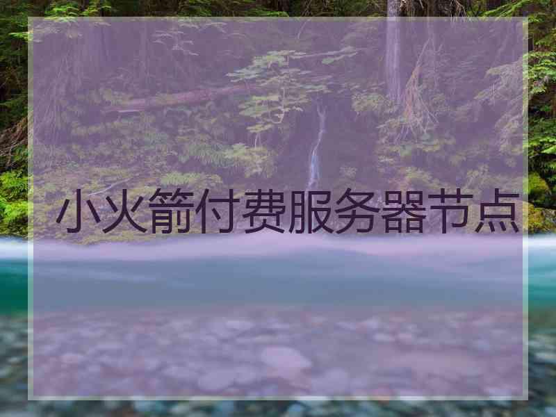 小火箭付费服务器节点