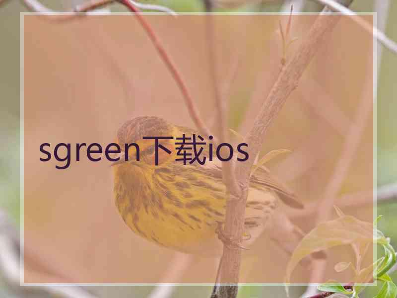 sgreen下载ios