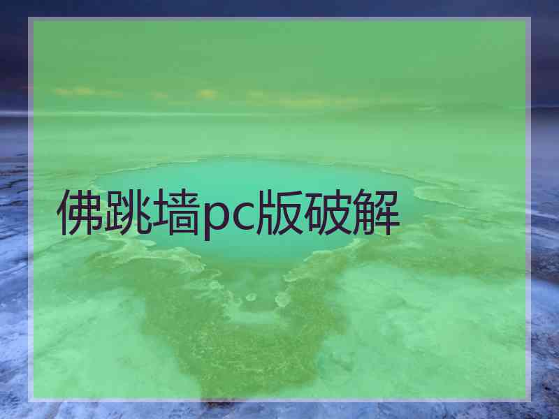 佛跳墙pc版破解