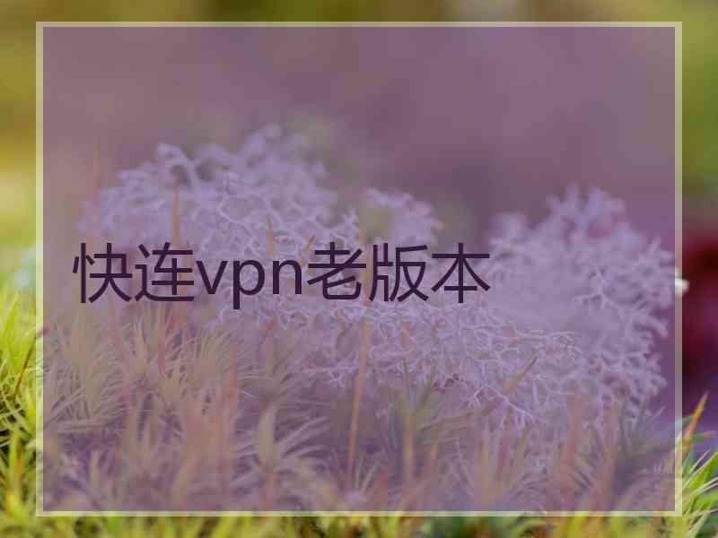 快连vpn老版本