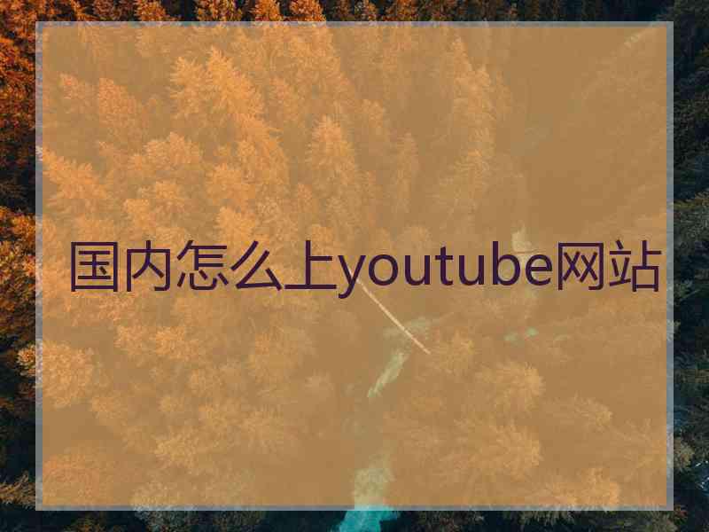 国内怎么上youtube网站