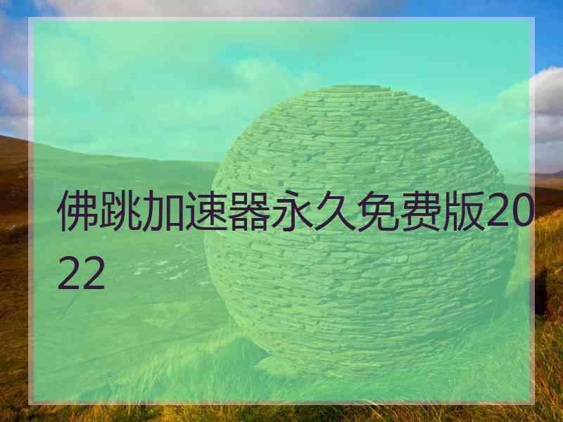 佛跳加速器永久免费版2022