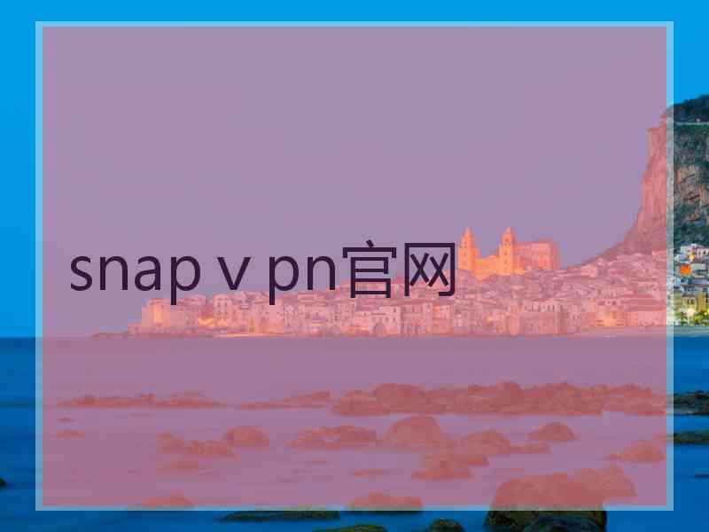 snapⅴpn官网