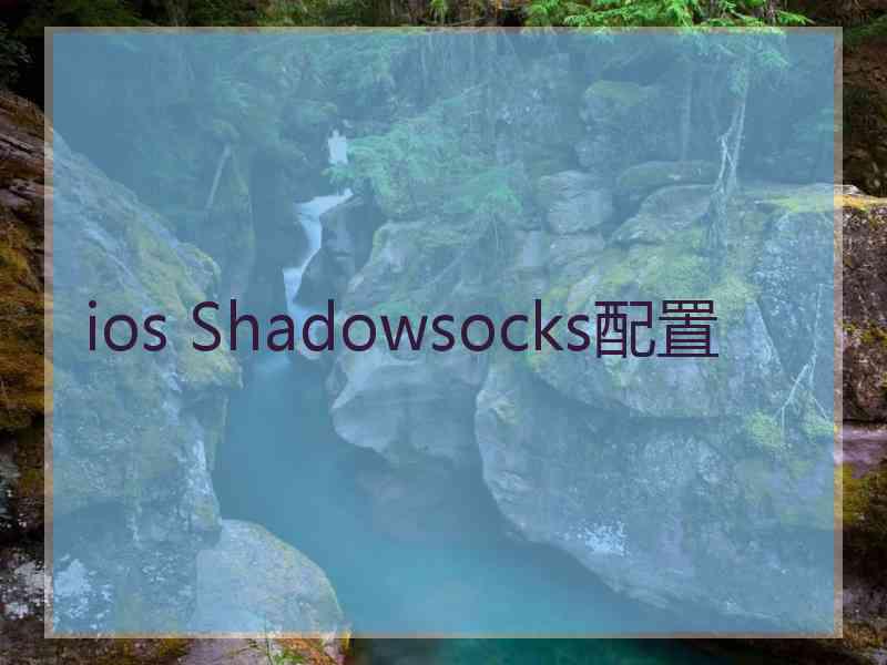 ios Shadowsocks配置