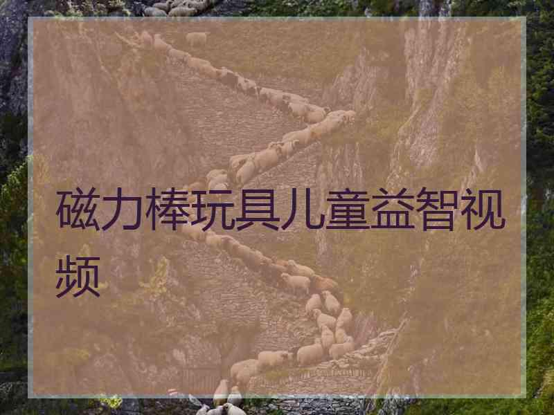 磁力棒玩具儿童益智视频